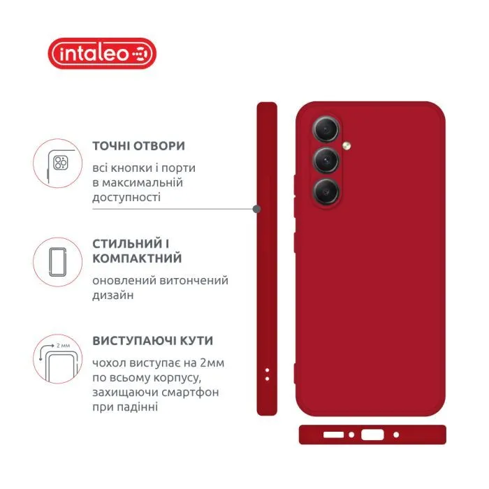 Чохол до мобільного телефона Intaleo Silicone Samsung Galaxy A56 Red (1283126640315) зображення 4