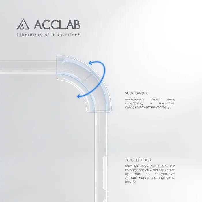 Чохол до мобільного телефона ACCLAB ShockProof Samsung Galaxy M14 Transparent (1283126588075) зображення 3