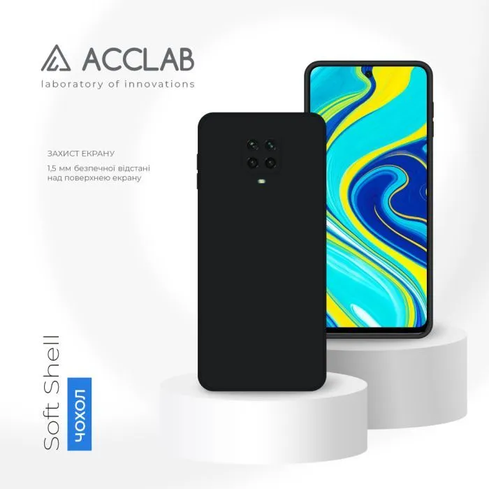 Чохол до мобільного телефона ACCLAB SoftShell Xiaomi Redmi Note 9S Black (1283126587467) зображення 4
