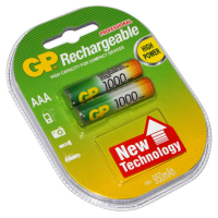 Аккумулятор AAA R3 1000mAh 2шт. Gp (GP100AAAHC-2PL2 / 4891199079061)