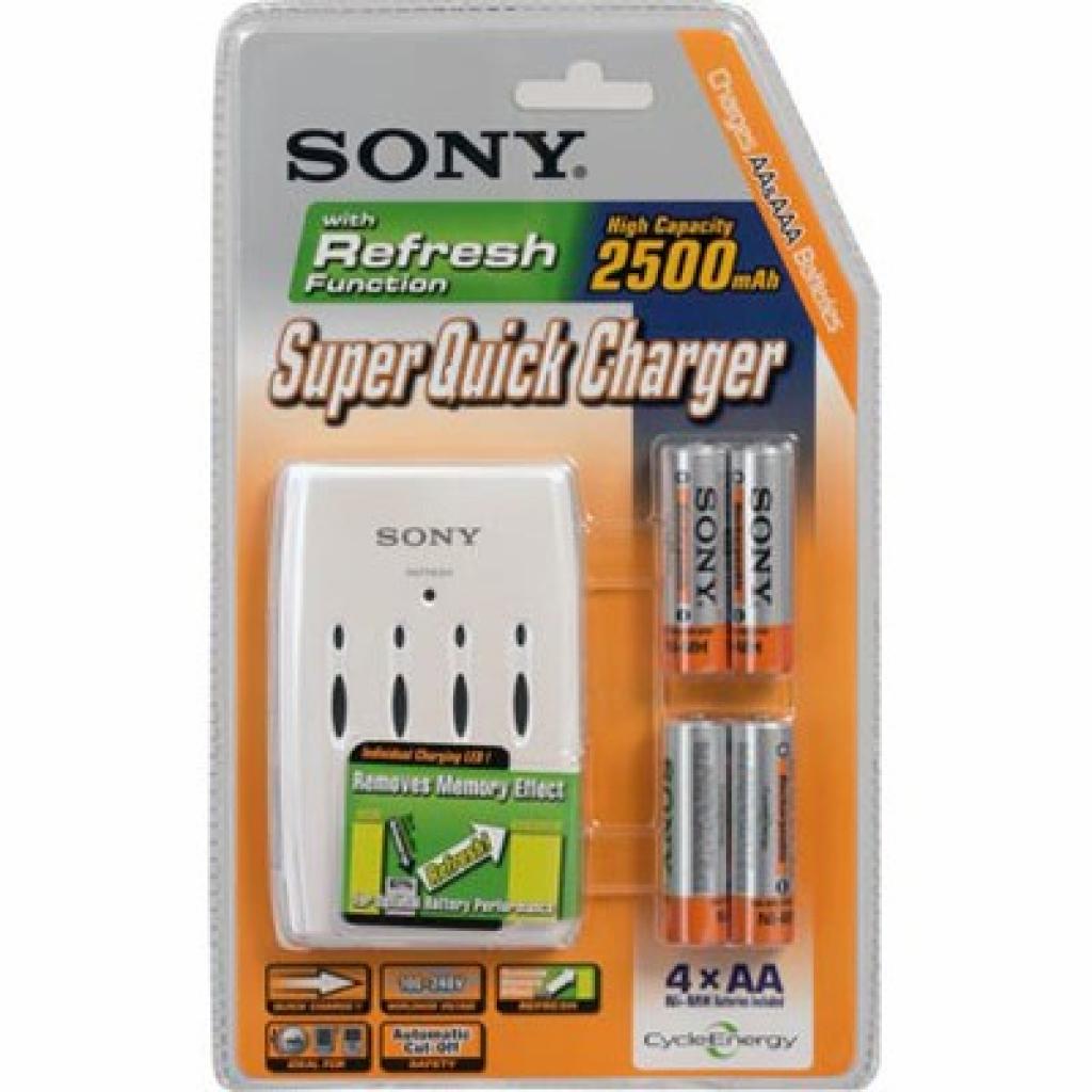 Зарядное устройство для аккумуляторов QuickRefreshCharger + 4xAA 2500 Sony (BCG34HRE4N/BCG34HRE4C)