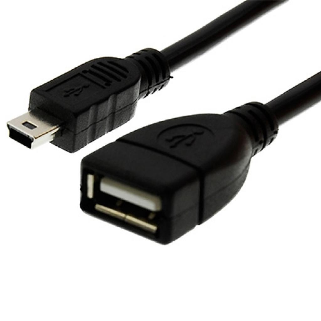 Перехідник OTG USB 2.0 AF to Mini 5P 0.1m Drobak (212668)