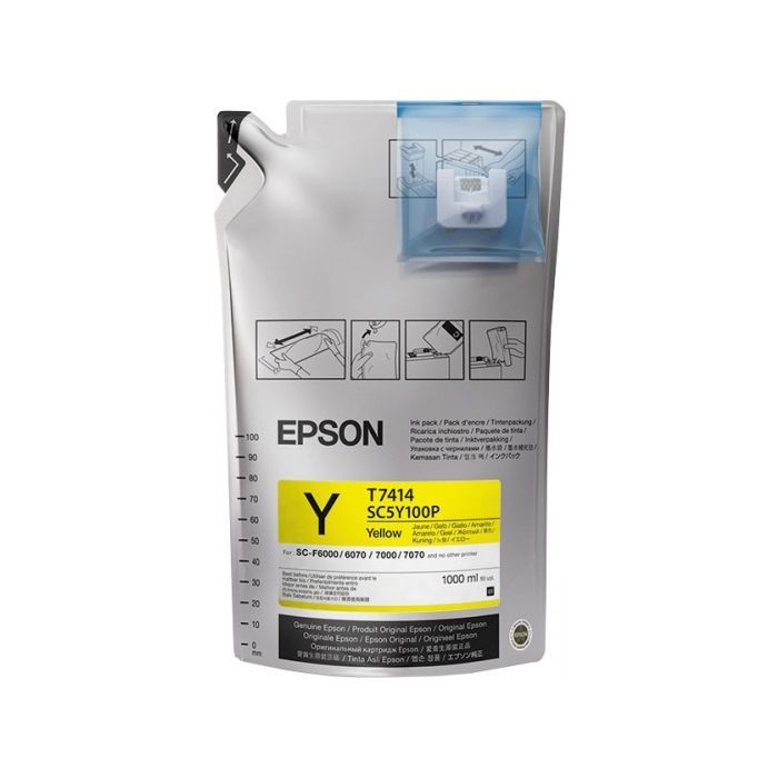 Контейнер з чорнилом Epson SC-F6000/7000 UltraChrome DS Yellow (1Lx6packs) (C13T741400)