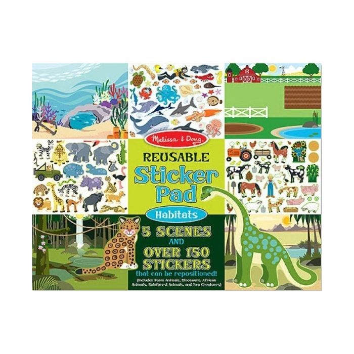 Набор для творчества Melissa&Doug многоразовые наклейки "Места обитания животных" (MD14196)