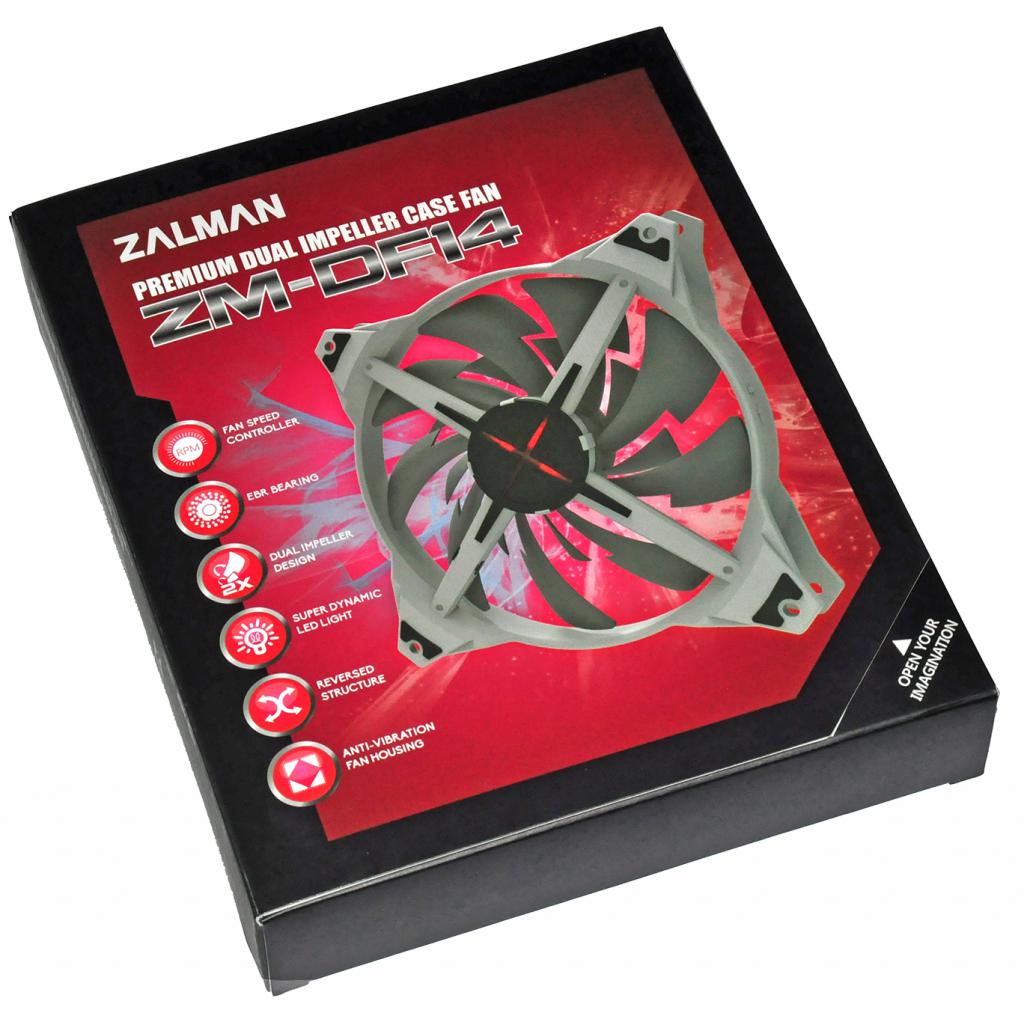 Кулер для корпуса Zalman ZM-DF14 (red) изображение 5