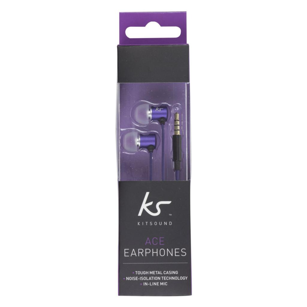 Наушники KitSound KS Ace In-Ear Headphones with mic Purple (KSACEMPU) изображение 8