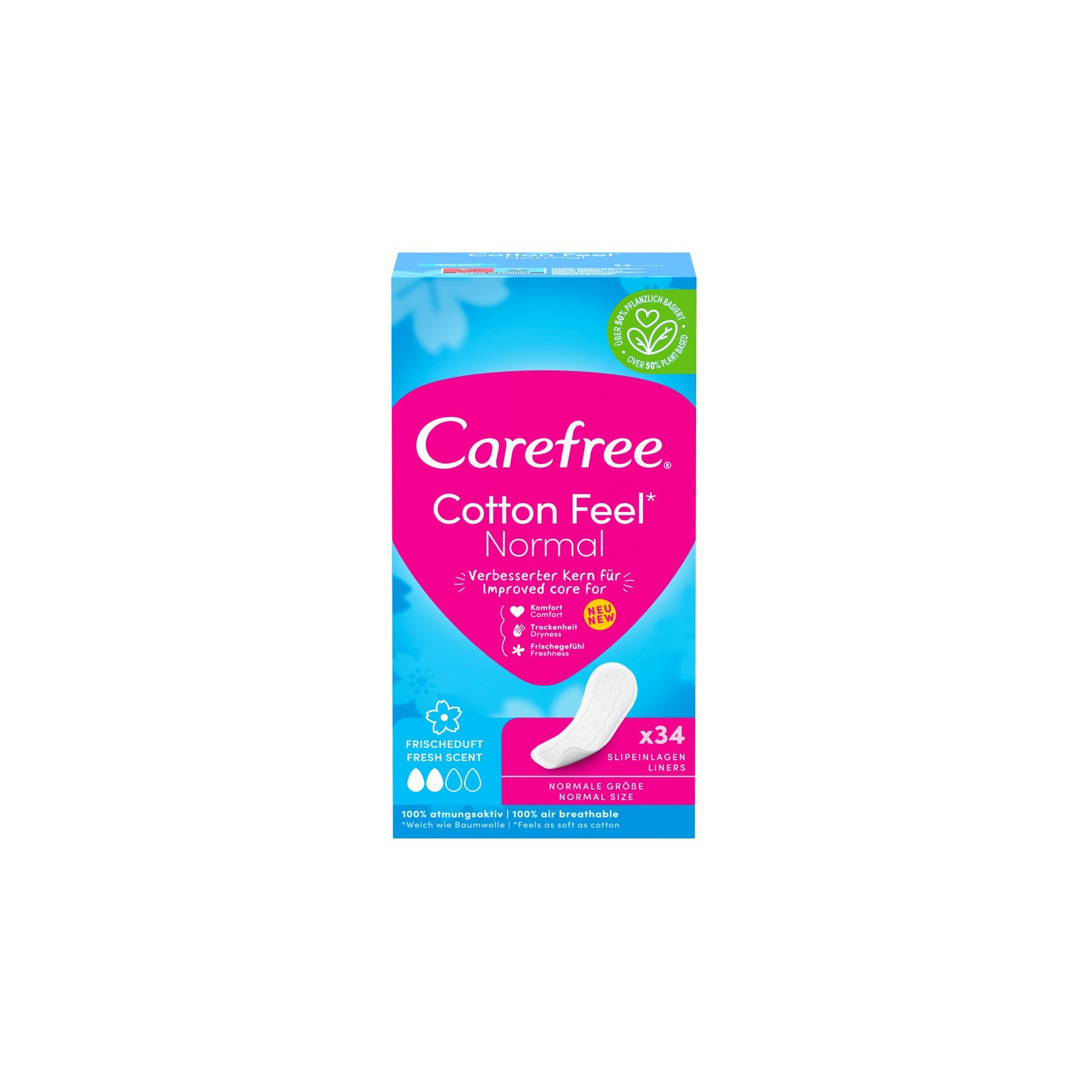 Ежедневные прокладки Carefree Cotton Fresh 34 шт. (3574661064307/3574661565071)