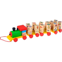Развивающая игрушка Мир деревянных игрушек Паровозик алфавит (Д222)