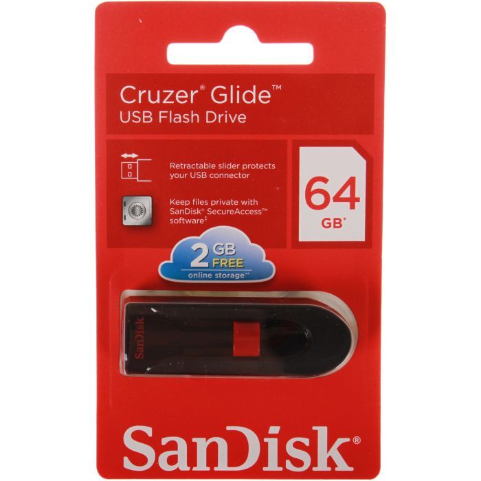 USB флеш накопитель SanDisk 64GB Cruzer Glide Black USB 3.0 (SDCZ600-064G-G35) изображение 5
