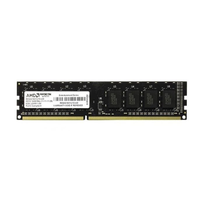 Модуль памяти для компьютера DDR3 4GB 1600 MHz AMD (R534G1601U1S-U)
