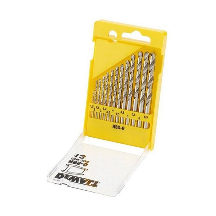 Набор сверл DeWALT HSS-G по металлу, 13шт, d=1,5-6,5мм. (DT5922) изображение 2