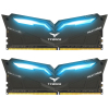 Модуль памяти для компьютера DDR4 16GB (2x8GB) 3200 MHz T-Force Night Hawk Blue LED Team (THBD416G3200HC16CDC01)