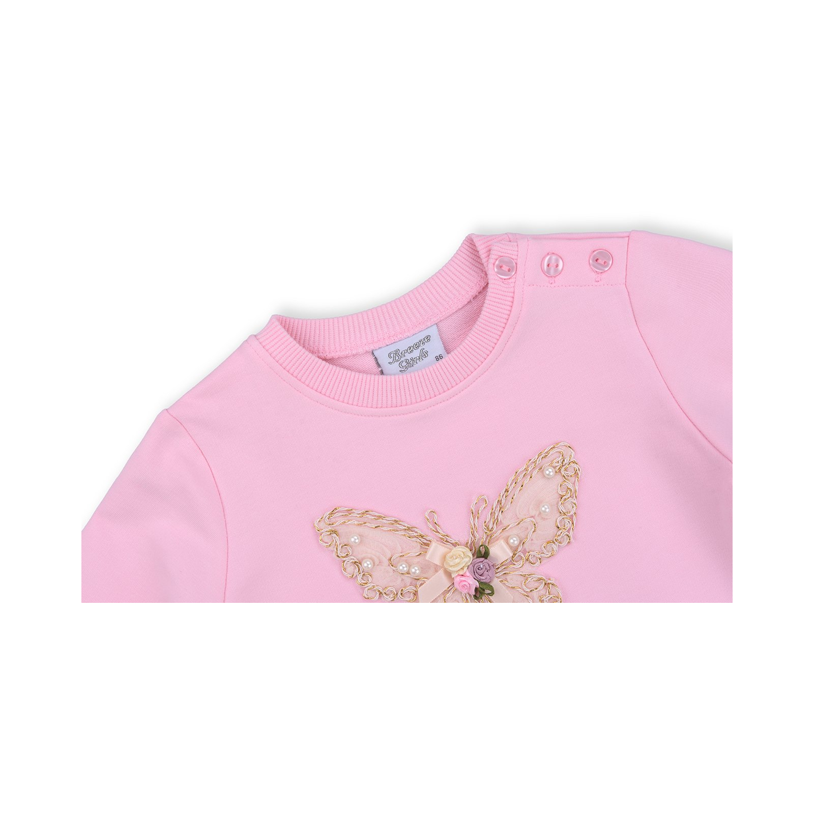 Кофта Breeze с кружевной бабочкой (10086-92G-pink) изображение 3