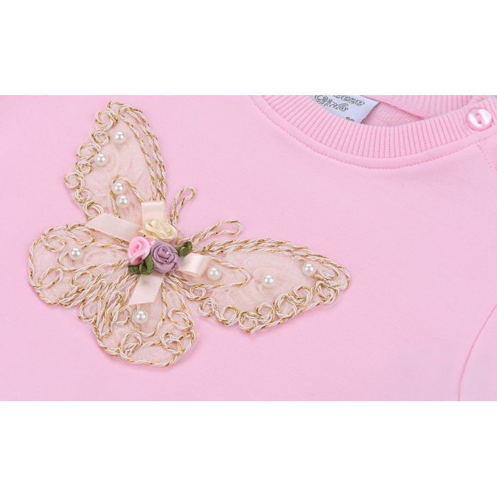 Кофта дитяча Breeze з мереживним метеликом (10086-92G-pink) зображення 6