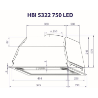 Вытяжка кухонная Minola HBI 5322 BL 750 LED изображение 3