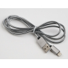 Дата кабель USB 2.0 AM to Lightning 1m stainless steel silver Vinga (VCPDCLSSJ1S) зображення 3