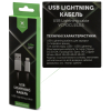 Дата кабель USB 2.0 AM to Lightning 1m stainless steel silver Vinga (VCPDCLSSJ1S) зображення 4
