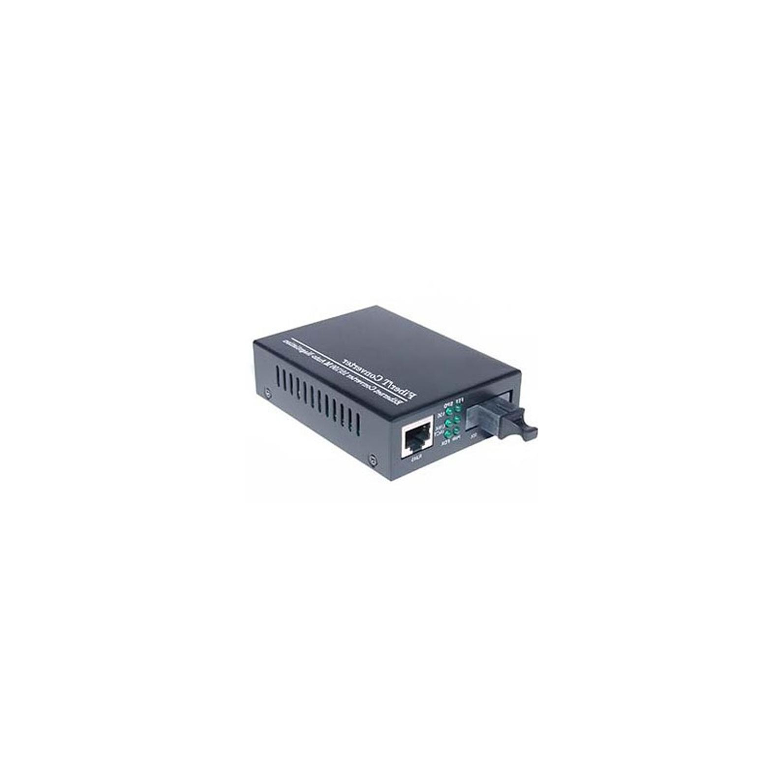 Медіаконвертер Merlion 10/100Base-TX to 100Base-F 1310нм, SM, SC/RJ-45, 25 км + БП (HTB-3100A / 1310_WDM)