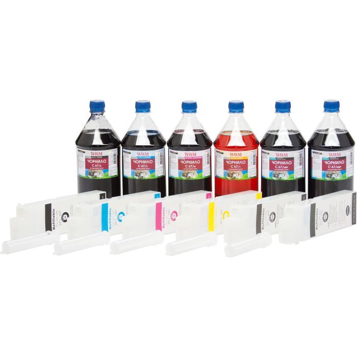 Комплект перезаправляемых картриджей WWM CANON imagePROGRAF iPF670 (RC.PFI-107ARC) изображение 3