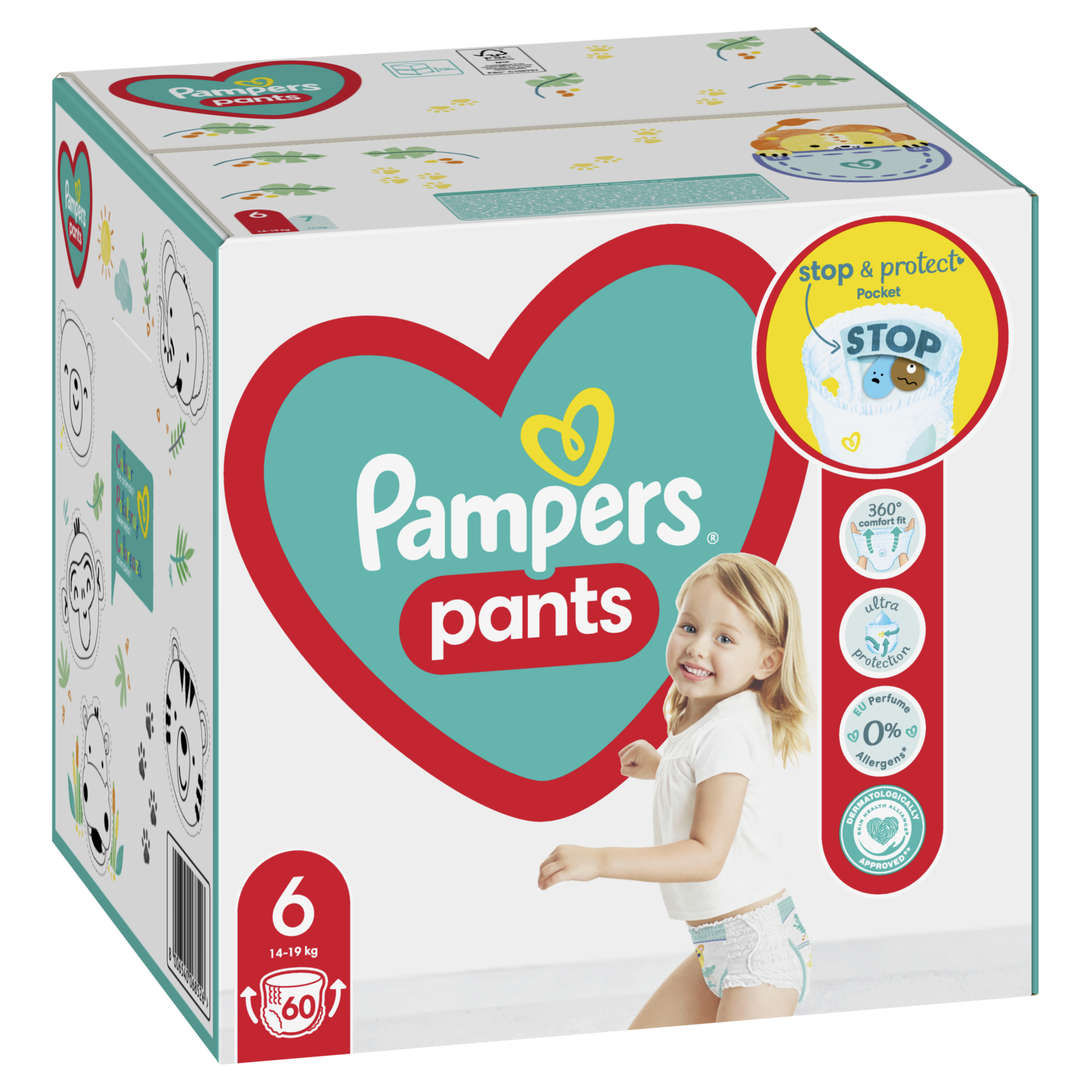 Підгузки Pampers Pants Extra Large Розмір 6(15+ кг), 60 шт (8001090995179_8006540068526) зображення 3