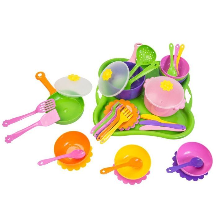 Игровой набор Тигрес Набор посуды Ромашка 43 эл (39149)