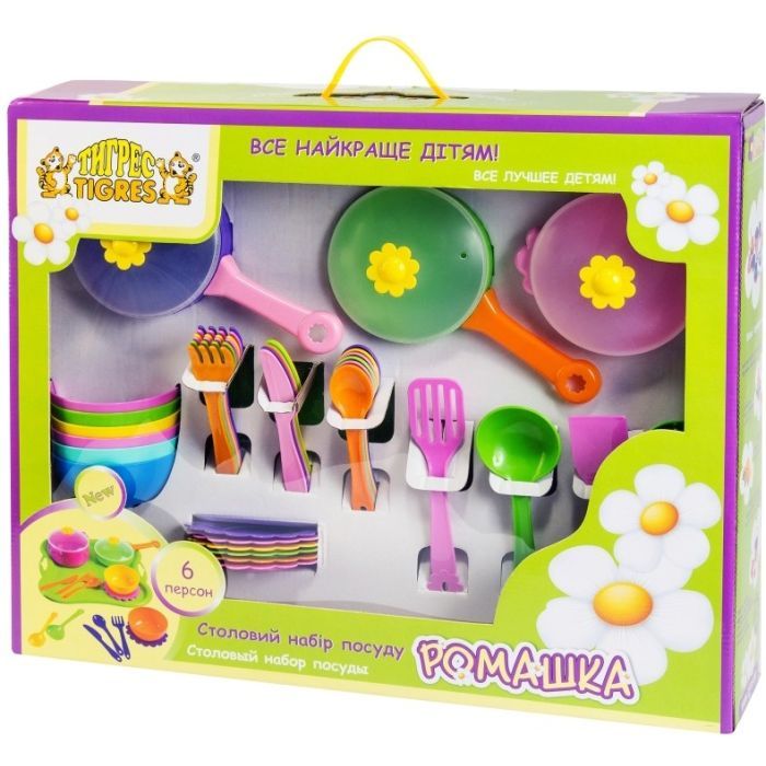 Игровой набор Тигрес Набор посуды Ромашка 43 эл (39149) изображение 2