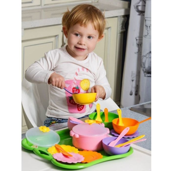 Игровой набор Тигрес Набор посуды Ромашка 43 эл (39149) изображение 4