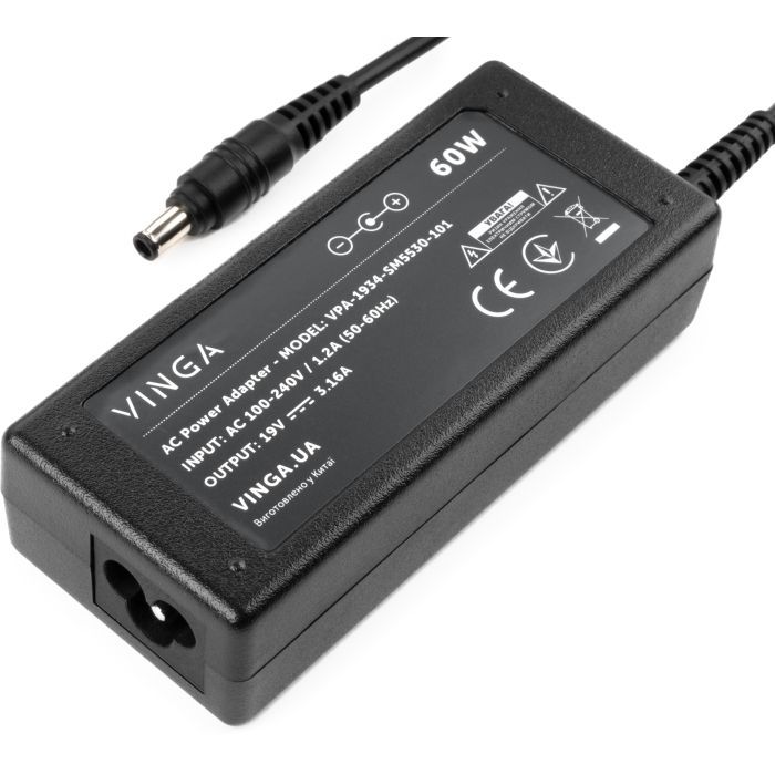 Блок живлення до ноутбуку Vinga Samsung 60W 19V 3.16А 5.5*3.0 (VPA-1934-SM5530-101) зображення 3