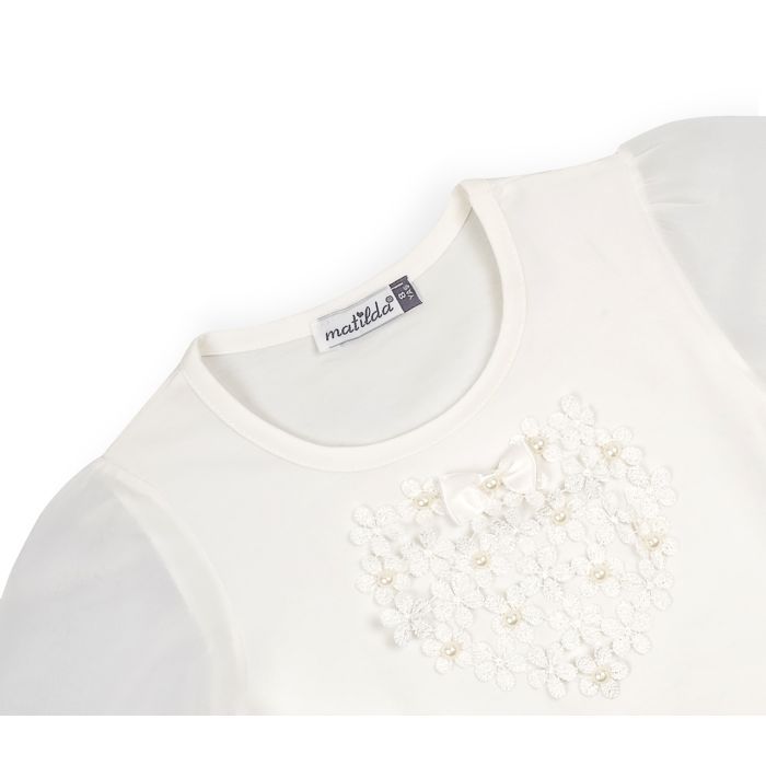 Кофта дитяча Matilda з квіточками (10134-1-128G-cream) зображення 2