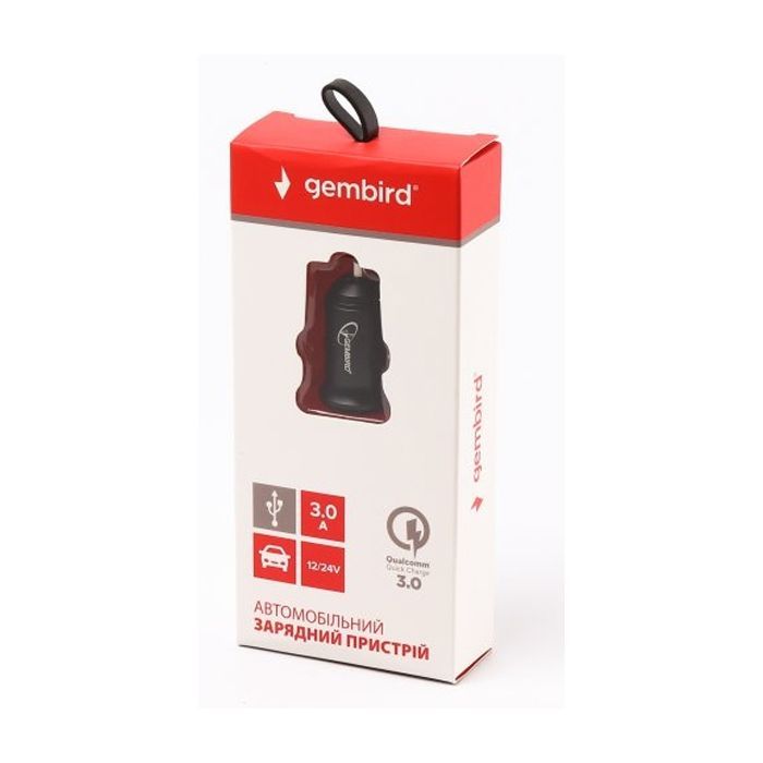 Зарядное устройство Gembird car QC black (MP3A-UC-CAR11) изображение 3