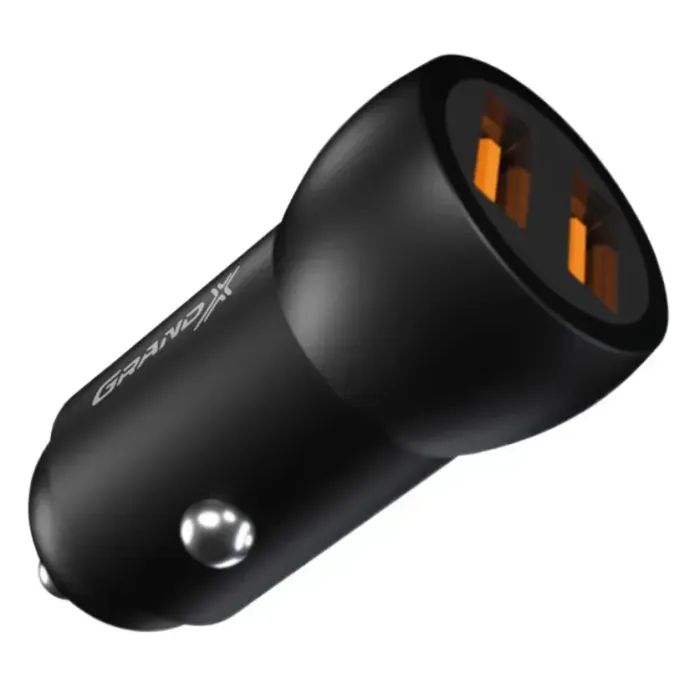 Зарядное устройство Grand-X car 12-24V Black 2USB 5V/2.4A (CH-26/CH-26B) изображение 2