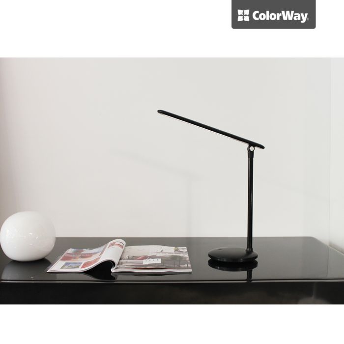 Настільна лампа ColorWay 4W with built-in battery 1800 mAh USB in/out 5V*1A, black (CW-DL02B-B) зображення 2