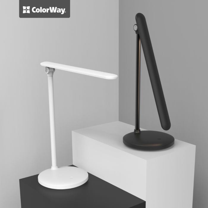 Настільна лампа ColorWay 4W with built-in battery 1800 mAh USB in/out 5V*1A, black (CW-DL02B-B) зображення 3
