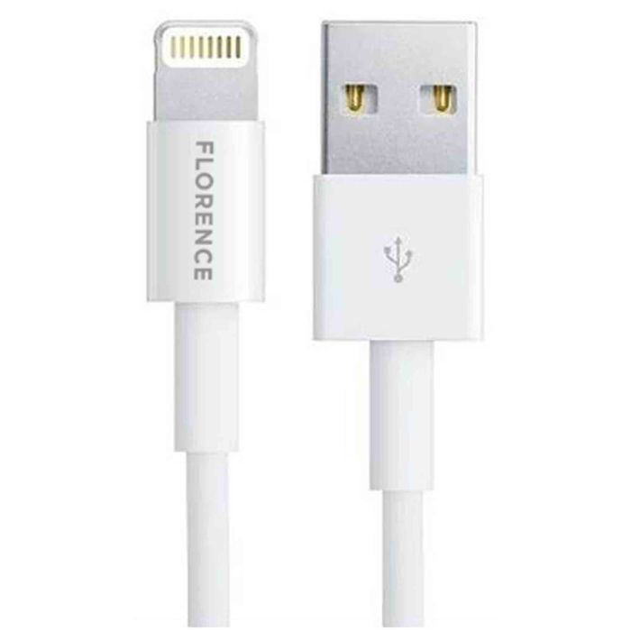 Зарядное устройство Florence 2USB 2A + Lightning cable white (FL-1021-WL) изображение 2
