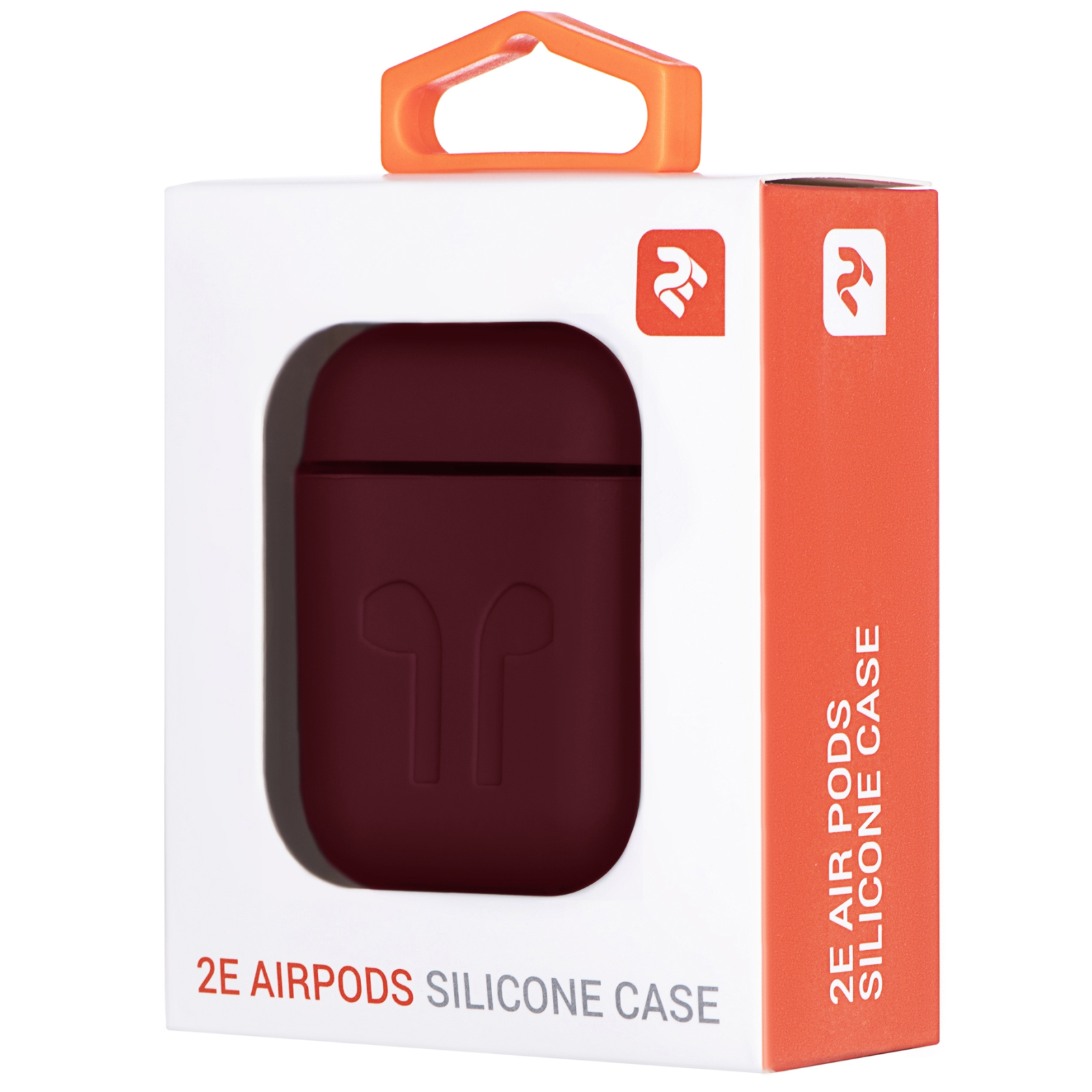 Чохол для навушників 2E для Apple AirPods Pure Color Silicone Imprint 1.5 мм Marsala (2E-AIR-PODS-IBSI-1.5-M) зображення 3