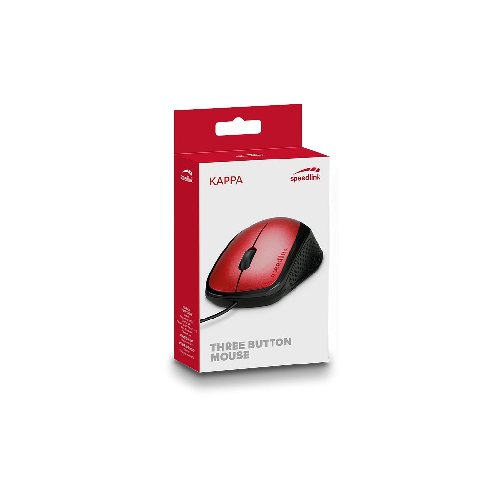 Мышка Speedlink Kappa USB Red (SL-610011-RD) изображение 3