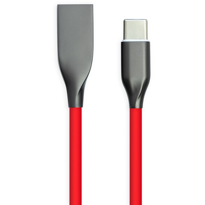 Дата кабель USB 2.0 AM to USB-C 2.0m red PowerPlant (CA911394)