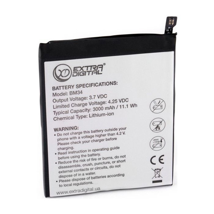 Акумуляторна батарея Extradigital Xiaomi Mi Note Pro (BM34) 3000 mAh (BMX6442)