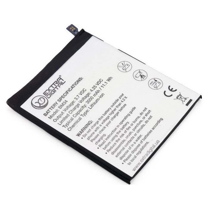 Акумуляторна батарея Extradigital Xiaomi Mi Note Pro (BM34) 3000 mAh (BMX6442) зображення 2