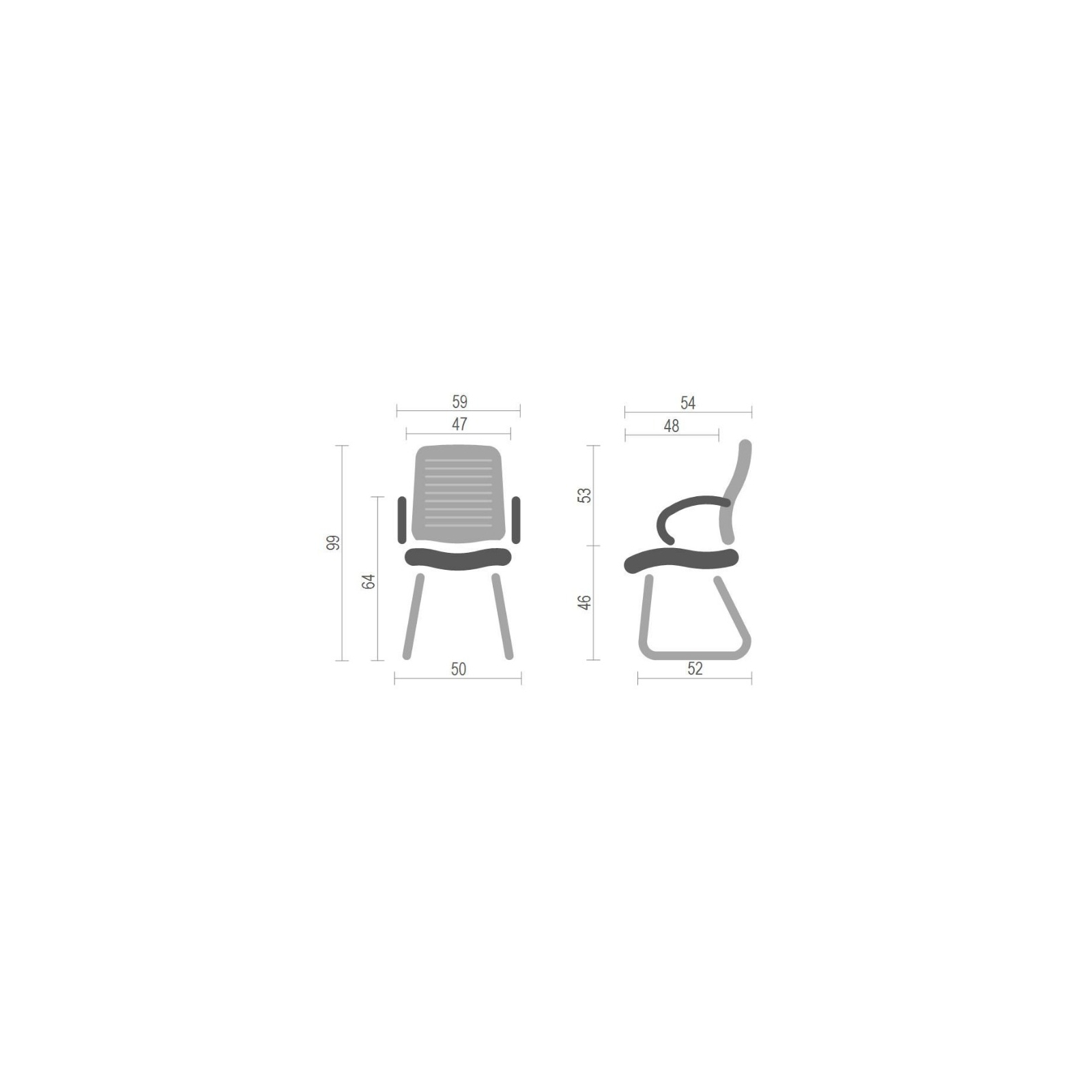 Офісне крісло Аклас Фіджі BL CF Чорне (12766) зображення 2