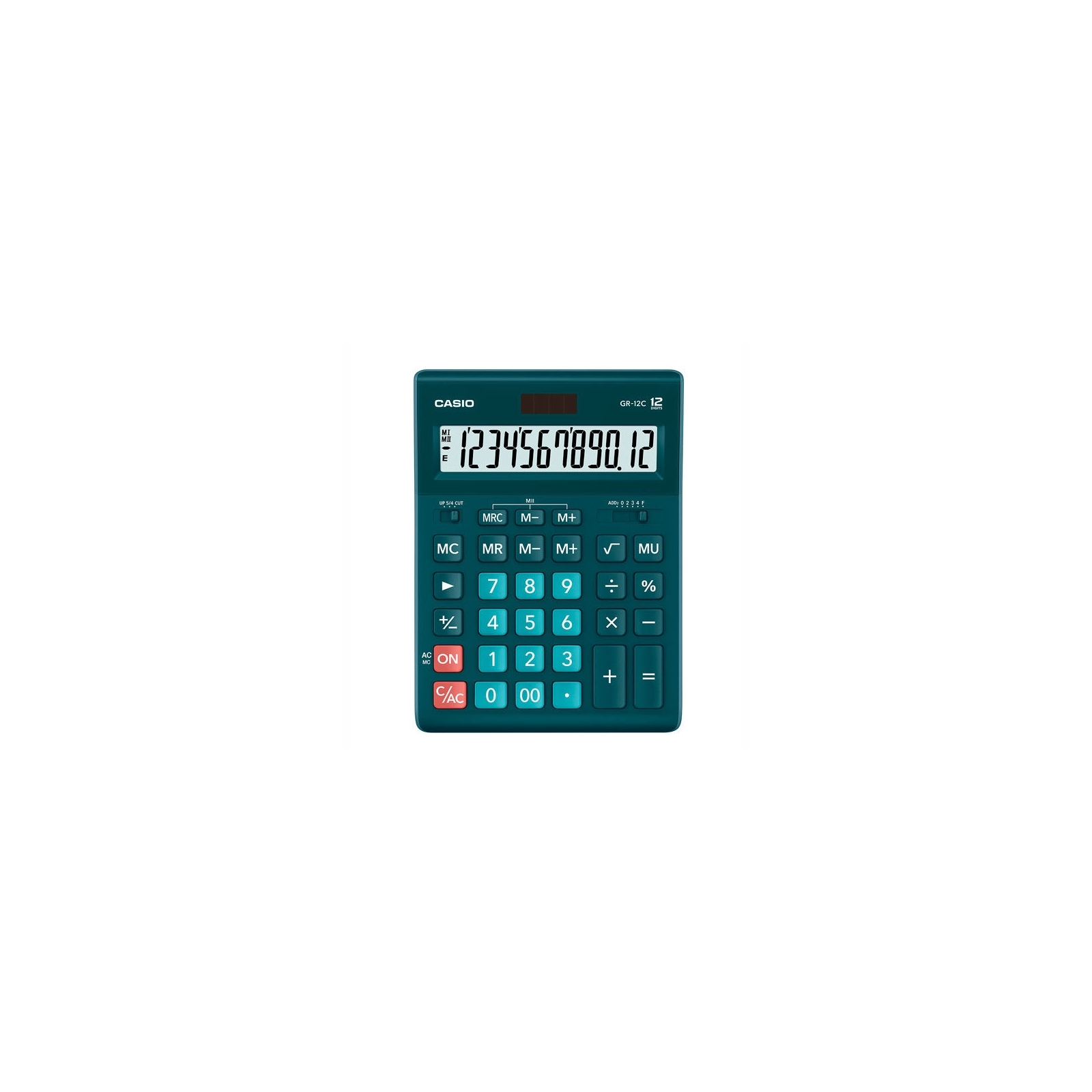 Калькулятор Casio GR-12C-DG-W-EP темно-зелений (GR-12C-DG-W-EP)