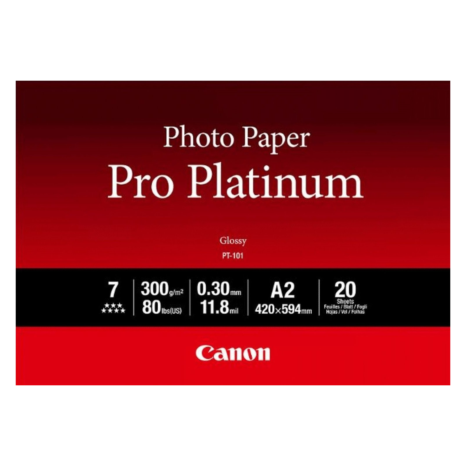 Фотобумага Canon A2 Pro Platinum Photo Paper PT-101 20с. (2768B067)