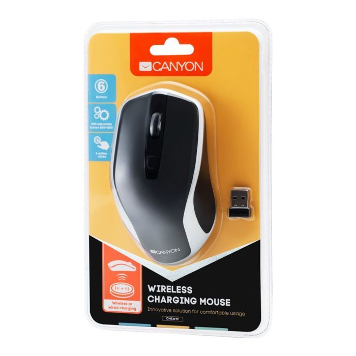 Мышка Canyon CNS-CMSW19B Wireless Silent Black -Silver (CNS-CMSW19B) изображение 5