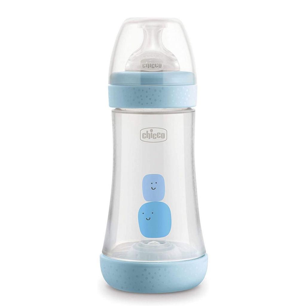 Бутылочка для кормления Chicco пластиковая Perfect 5 с силиконовой соской 2м+ 240 мл Голуба (20223.20.40) изображение 2
