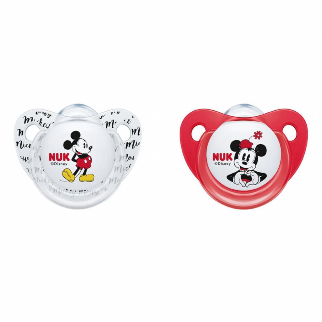 Пустушка Nuk Trend Disney Mickey від 0 до 6 міс. 2 шт. Червона з білим (3953118)