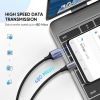 Дата кабель USB 2.0 AM to USB-C 2.0m US288 Aluminum Braid Black Ugreen (60128) зображення 3