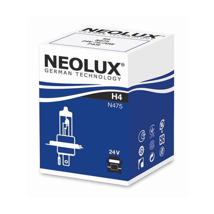 Автолампа Neolux галогенова 75/70W (N475) зображення 2