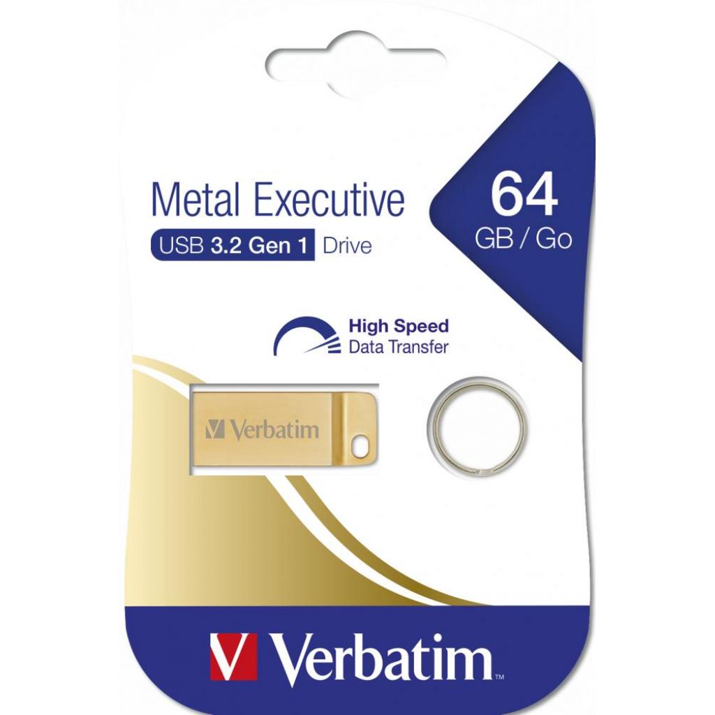 USB флеш накопитель Verbatim 16GB Metal Executive Gold USB 3.0 (99104) изображение 5