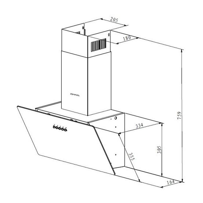 Вытяжка кухонная Pyramida NRX1-60 WH изображение 8