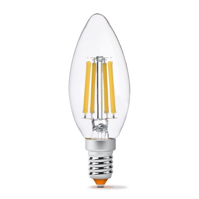 Лампочка Videx Filament C37F 6W E14 3000K 220V (VL-C37F-06143)